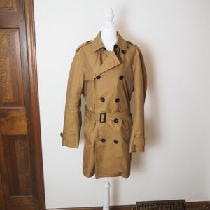 Coach New York Trench Coat Women's Double Breasted Belted Size Medium
